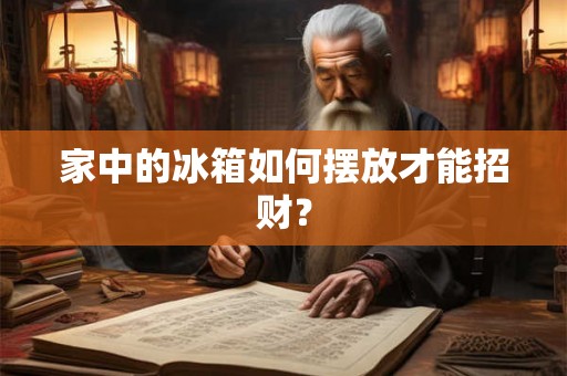 家中的冰箱如何摆放才能招财？