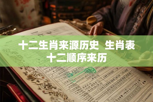 十二生肖来源历史  生肖表十二顺序来历