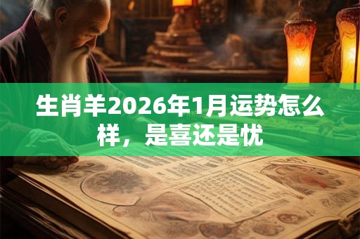 生肖羊2026年1月运势怎么样,是喜还是忧 生肖羊2026年1月运势怎么样,是喜还是忧