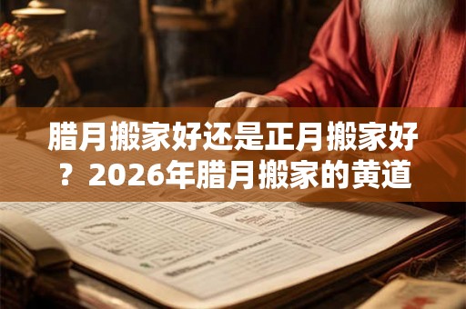 腊月搬家好还是正月搬家好？2026年腊月搬家的黄道吉日