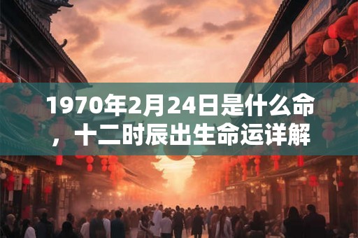 1970年2月24日是什么命，十二时辰出生命运详解