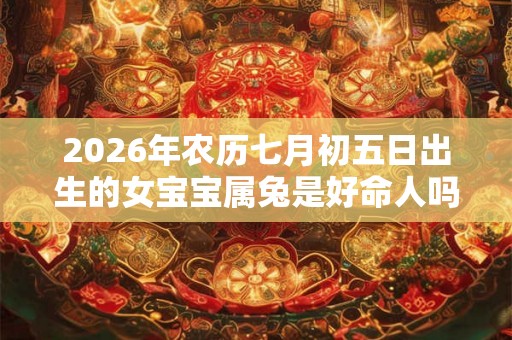 2026年农历七月初五日出生的女宝宝属兔是好命人吗 2026年农历七月初五日出生的女宝宝属兔是好命人吗