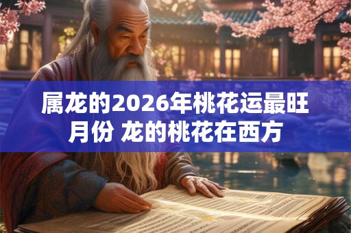 属龙的2026年桃花运最旺月份 龙的桃花在西方