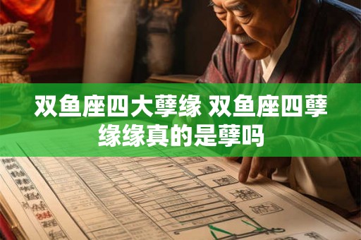 双鱼座四大孽缘 双鱼座四孽缘缘真的是孽吗