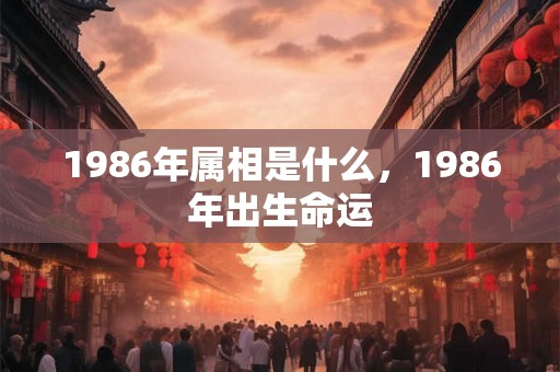1986年属相是什么,1986年出生命运 1986年属相是什么,1986年出生命运