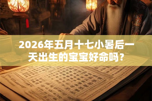2026年五月十七小暑后一天出生的宝宝好命吗？
