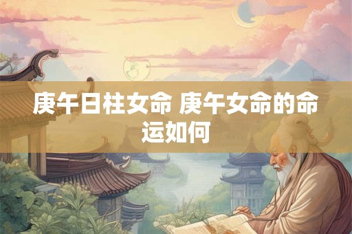 庚午日柱女命 庚午女命的命运如何
