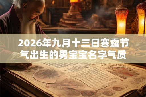 2026年九月十三日寒露节气出生的男宝宝名字气质