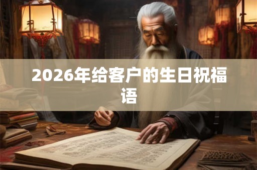 2026年给客户的生日祝福语