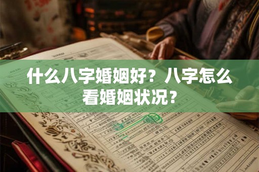 什么八字婚姻好？八字怎么看婚姻状况？