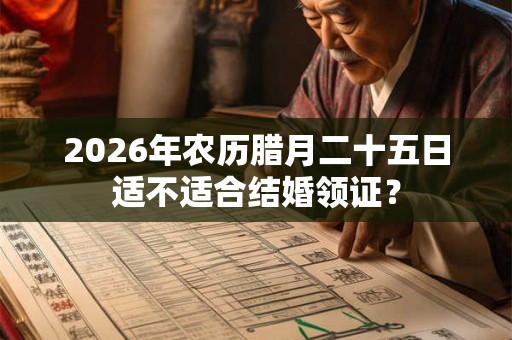2026年农历腊月二十五日适不适合结婚领证？