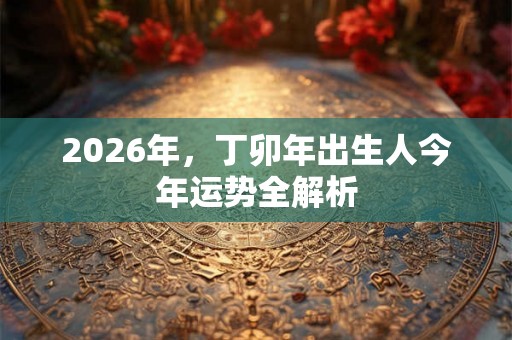 2026年，丁卯年出生人今年运势全解析