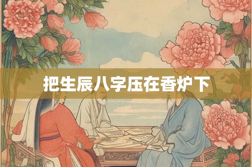 把生辰八字压在香炉下 把生辰八字压在香炉下