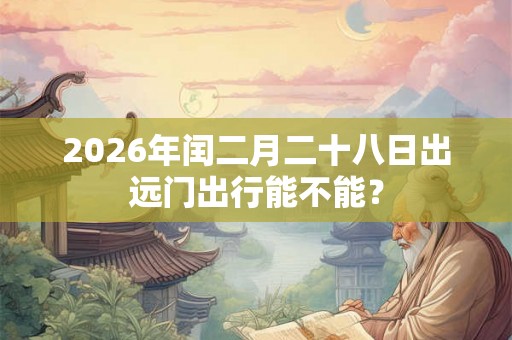 2026年闰二月二十八日出远门出行能不能？