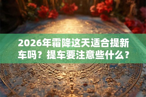 2026年霜降这天适合提新车吗?提车要注意些什么? 2026年霜降这天适合提新车吗?提车要注意些什么?