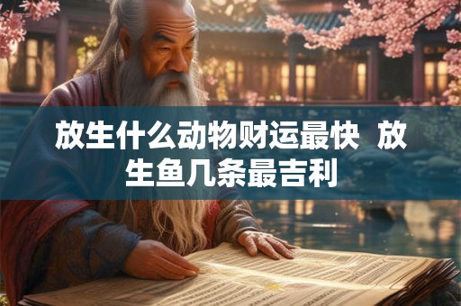 放生什么动物财运最快 放生鱼几条最吉利 放生什么动物财运最快 放生鱼几条最吉利