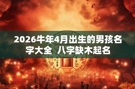 2026牛年4月出生的男孩名字大全  八字缺木起名
