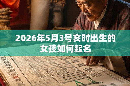 2026年5月3号亥时出生的女孩如何起名