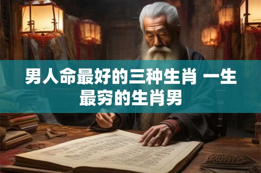 男人命最好的三种生肖 一生最穷的生肖男