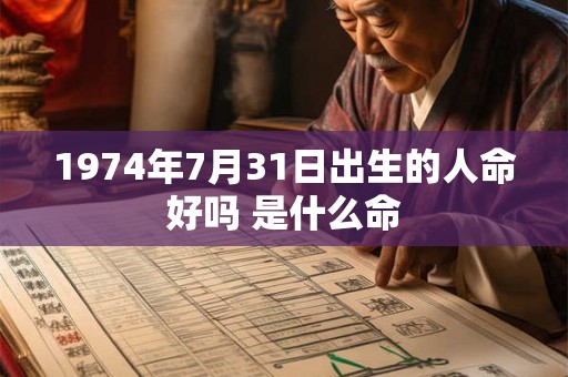 1974年7月31日出生的人命好吗 是什么命