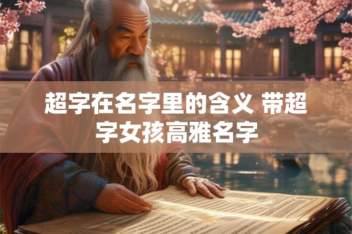 超字在名字里的含义 带超字女孩高雅名字