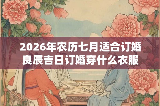 2026年农历七月适合订婚良辰吉日订婚穿什么衣服