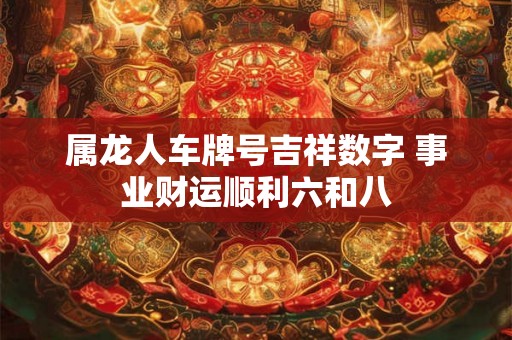 属龙人车牌号吉祥数字 事业财运顺利六和八