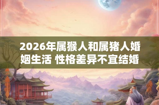 2026年属猴人和属猪人婚姻生活 性格差异不宜结婚