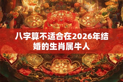 八字算不适合在2026年结婚的生肖属牛人 八字算不适合在2026年结婚的生肖属牛人
