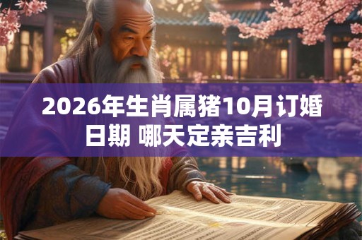2026年生肖属猪10月订婚日期 哪天定亲吉利