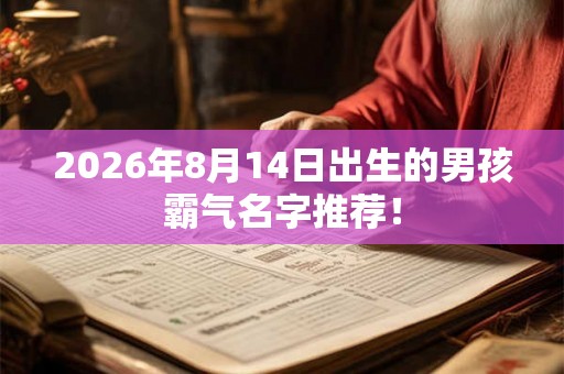 2026年8月14日出生的男孩霸气名字推荐！