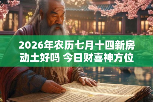 2026年农历七月十四新房动土好吗 今日财喜神方位