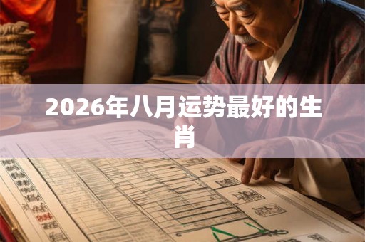 2026年八月运势最好的生肖