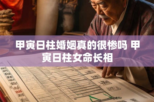 甲寅日柱婚姻真的很惨吗 甲寅日柱女命长相