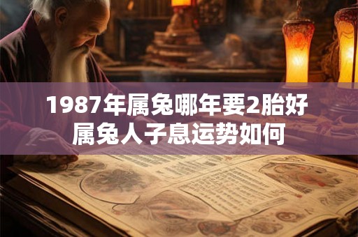 1987年属兔哪年要2胎好 属兔人子息运势如何