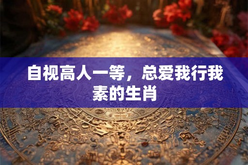 自视高人一等，总爱我行我素的生肖