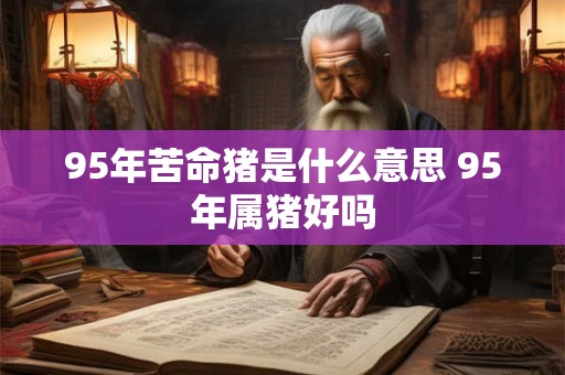 95年苦命猪是什么意思 95年属猪好吗