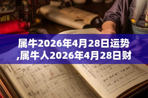 属牛2026年4月28日运势,属牛人2026年4月28日财运,生肖牛2026年4月28日运势 属牛2026年4月28日运势,属牛人2026年4月28日财运,生肖牛2026年4月28日运势