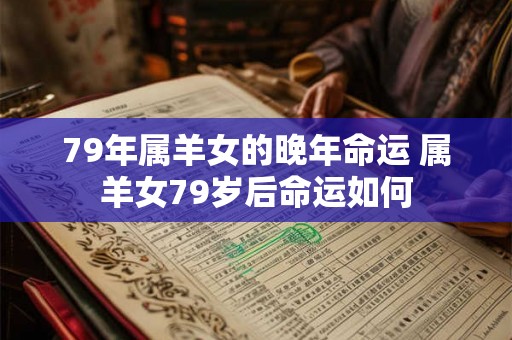 79年属羊女的晚年命运 属羊女79岁后命运如何