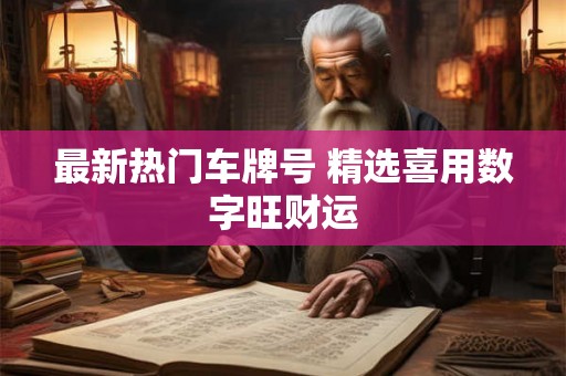 最新热门车牌号 精选喜用数字旺财运 最新热门车牌号 精选喜用数字旺财运