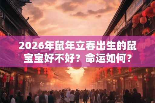 2026年鼠年立春出生的鼠宝宝好不好?命运如何? 2026年鼠年立春出生的鼠宝宝好不好?命运如何?