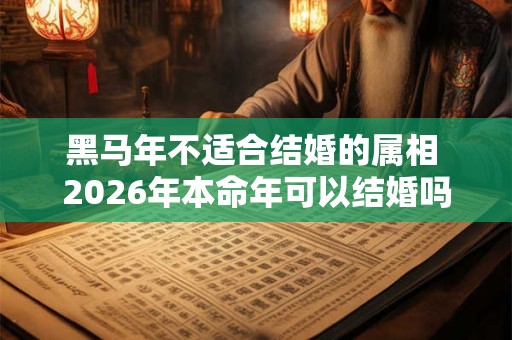 黑马年不适合结婚的属相 2026年本命年可以结婚吗 黑马年不适合结婚的属相 2026年本命年可以结婚吗
