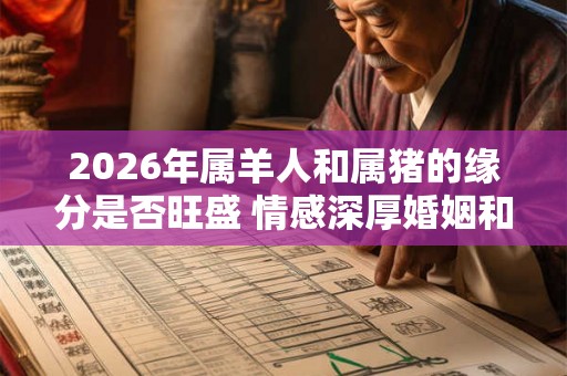 2026年属羊人和属猪的缘分是否旺盛 情感深厚婚姻和谐
