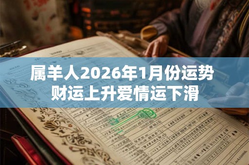 属羊人2026年1月份运势 财运上升爱情运下滑