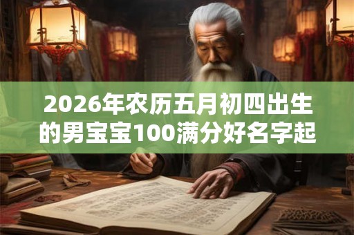 2026年农历五月初四出生的男宝宝100满分好名字起名大全
