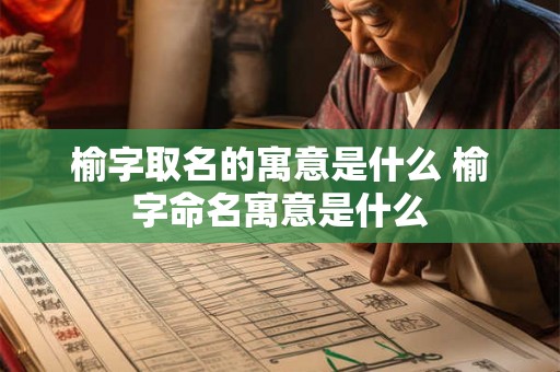 榆字取名的寓意是什么 榆字命名寓意是什么