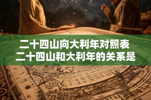 二十四山向大利年对照表 二十四山和大利年的关系是什么
