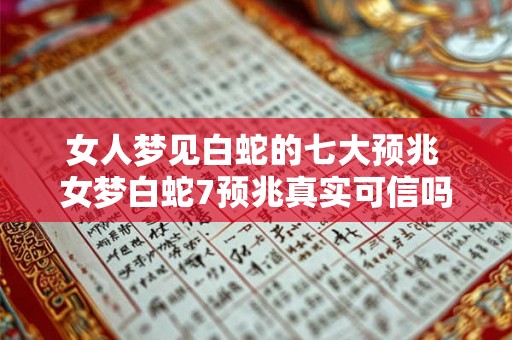 女人梦见白蛇的七大预兆 女梦白蛇7预兆真实可信吗