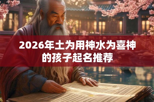2026年土为用神水为喜神的孩子起名推荐