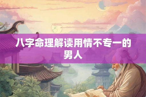 八字命理解读用情不专一的男人